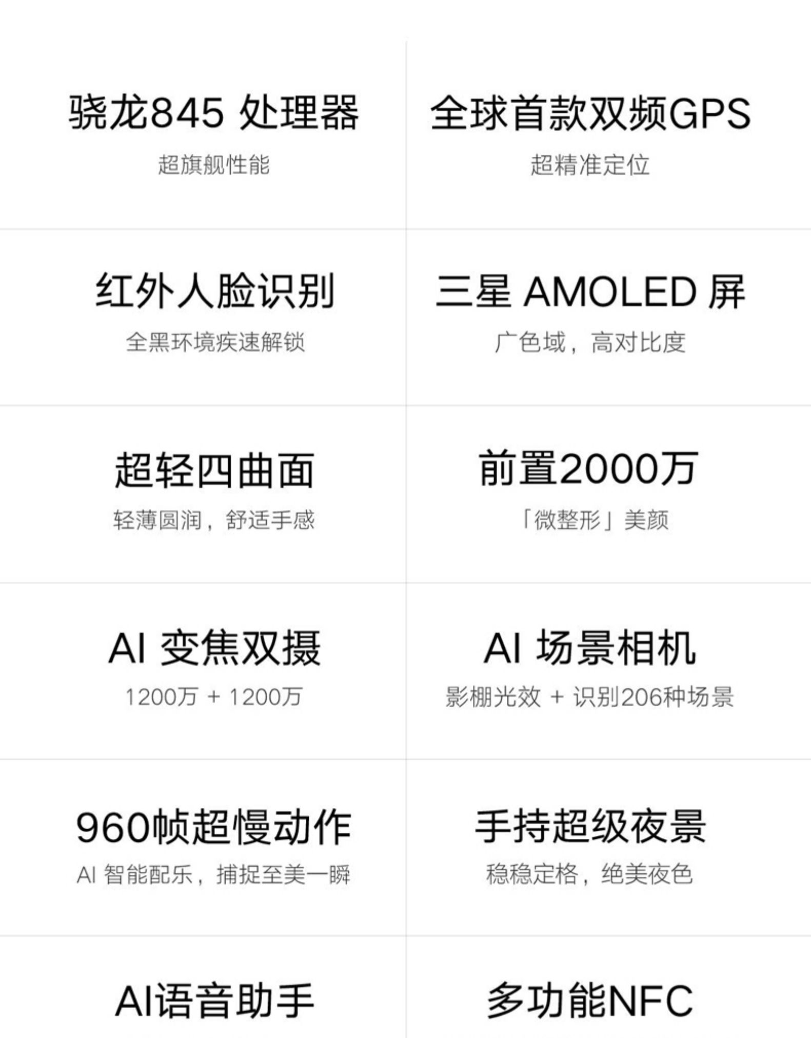 小米8屏幕指纹版 6GB+128GB 黑色 全网通4G 双卡双待 全面屏拍照智能游戏手机(图2) 小米8屏幕指纹版 6GB+128GB 黑色 全网通4G 双卡双待 全面屏拍照智能游戏手机(图2)